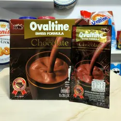 پودر شکلات اوالتین با رسپی سوییسی ۱۰ ساشه هات چاکلت| OVALTINE Rich Chocolate With Swiss Formula