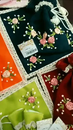 جانماز کیفی کیسه ای روبان دوزی