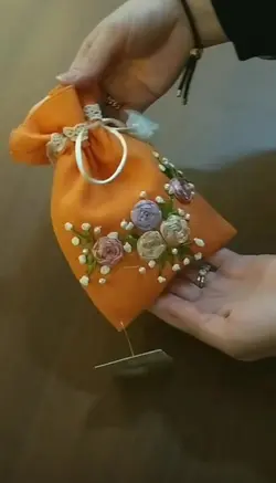 جانماز کیفی کیسه ای روبان دوزی