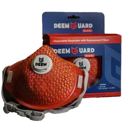ماسک تنفسی کاسه ای دیم گارد مدل FFP3 کربن اکتیو سوپاپ دارFFP3 Active carbon valved disposable respirator deemguard
