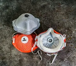 ماسک تنفسی کاسه ای دیم گارد مدل FFP3 کربن اکتیو سوپاپ دارFFP3 Active carbon valved disposable respirator deemguard