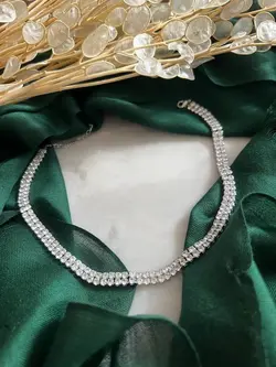 گردنبند تنیسی دو ردیفه