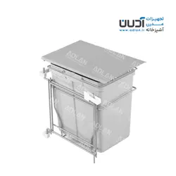 سطل زباله تک مخزنه متوسط درب باز شو (23 لیتری) – رستا