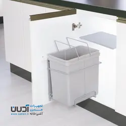 سطل زباله تک مخزنه متوسط درب باز شو (23 لیتری) – رستا