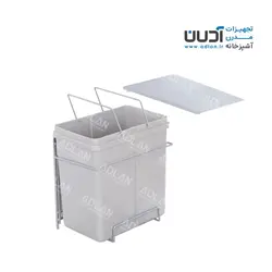 سطل زباله تک مخزنه متوسط درب باز شو (23 لیتری) – رستا