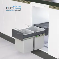 سطل زباله دومخزنه ریلی (24 لیتری) – هایلو