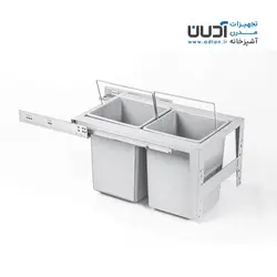 سطل زباله دومخزنه کوچک ریل تاندم (24 لیتری) – دیاکو