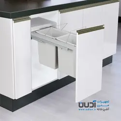 سطل زباله دومخزنه کوچک ریل تاندم (24 لیتری) – دیاکو