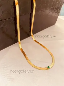 گردنبند ماری نگین دار استیل