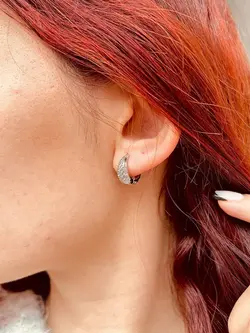 گوشواره حلقه ای نگینی کد ۲۱۹ ژوپینگ