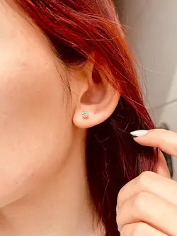 گوشواره تک نگین کد ۲۰۱