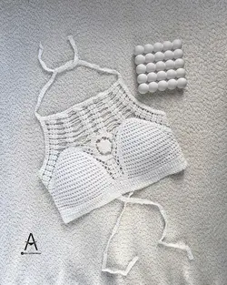 نیمتنه مکرومه بافی