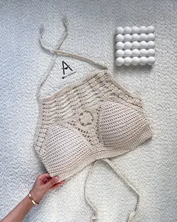 نیمتنه مکرومه بافی