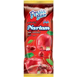 لواشک متالایز نارتام طعم آلبالو- بسته ای 10 عددی 1000گرمی