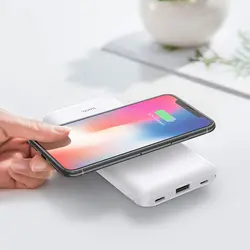 پاوربانک هوکو بی سیم مدل J50 با ظرفیت اسمی 10000mAh ساعت