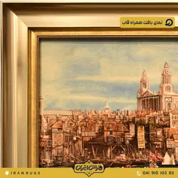 قیمت خرید تابلو فرش دستباف طرح ونیز قایق ران
