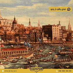 قیمت خرید تابلو فرش دستباف طرح ونیز قایق ران