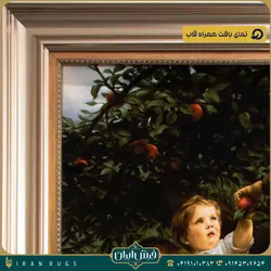 قیمت خرید تابلو فرش دستباف طرح سیب چین
