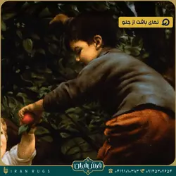 قیمت خرید تابلو فرش دستباف طرح سیب چین