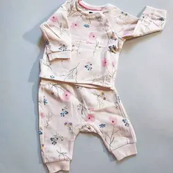 بلوز شلوار کرک دار برند h&m نوزادی دخترانه و پسرانه بچگانه