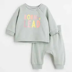 بلوز شلوار کرک دار برند H&M نوزادی دخترانه و پسرانه بچگانه