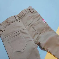 شلوار کتان کرمی اسپرت دخترانه و پسرانه بچگانه
