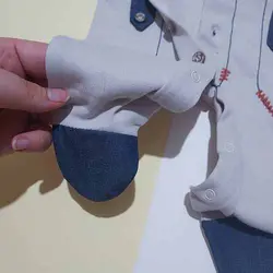 سرهم نوزادی نخ پنبه ساسبند دار ترک پسرانه