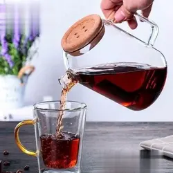 قوری پیرکس درب دکمه ای 1200 میل