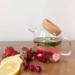 قوری پیرکس درب دکمه ای 800 میل