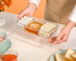 اردور خوری شیشه ای سه خانه درب دار لیمون