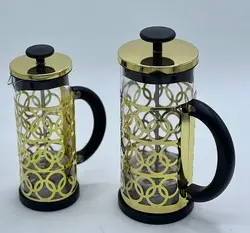 فرنچ پرس استیل طلایی 600 میل