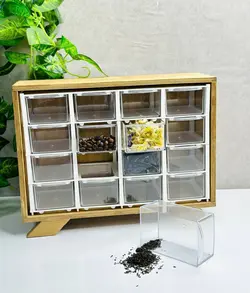 باکس ادویه چوبی 16 کشو