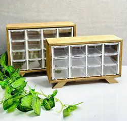 باکس ادویه چوبی 16 کشو