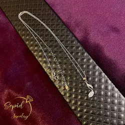 گردنبند نقره نت چنگ جواهری