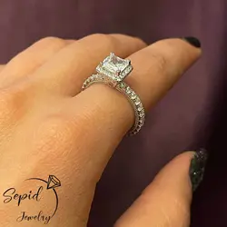 انگشتر نقره وراجیو سفید کد ۴ (تخمه پرنس)