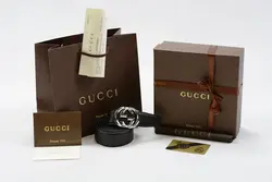 کمربند مردانه گوچی سگک نقره ای مدل ۲۰۲۳ (GUCCI)