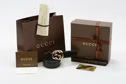 کمربند مردانه گوچی سگک طلایی مدل ۲۰۲۳ (GUCCI)