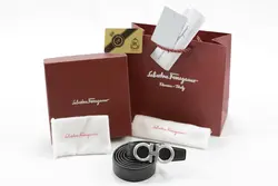کمربند مردانه فراگامو نقره ای 2023 (Salvatore Ferragamo)