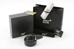 کمربند مردانه مون بلان با سگک نقره ای مدل (۲) ۲۰۲۳ (Mont Blanc)