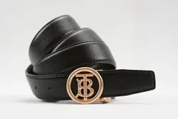 کمربند مردانه توماس بربری سگک رزگلد (BURBERRY)