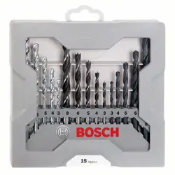 ست مته بوش 15 عددی چوب آهن دیوار