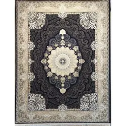 طرح کریستال سرمه ای نه رنگ فرش 1200 شانه تراکم 3600 برجسته