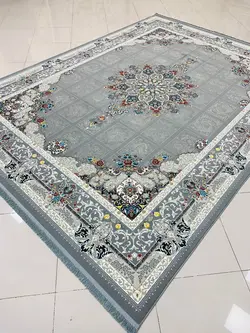 فرش رومیسا طوسی 700 شانه تراکم 2550 ساده ده رنگ