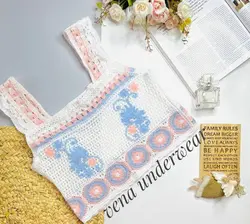 کراپ مکرومه قلاب بافی فانتزی