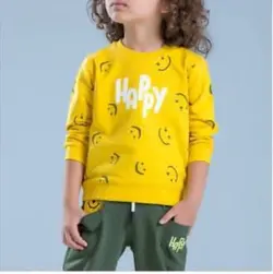 ست بلوز و شلوار پسرانه طرح HAPPY
