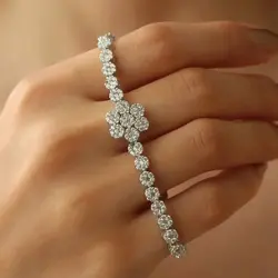 دستبند آسانسوری طرح گل