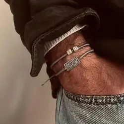 دستبند مردانه با متن 