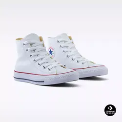 کانورس چاک تیلور سفید ساقدار چرم