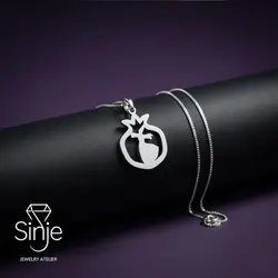 گردنبند نقره انار 2 برند سینجه