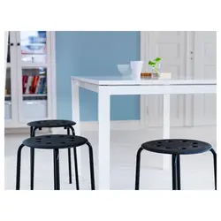 چهارپایه ایکیا مشکی مدل MARIUS